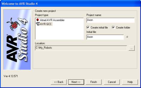 Select These Options in AVR Studio