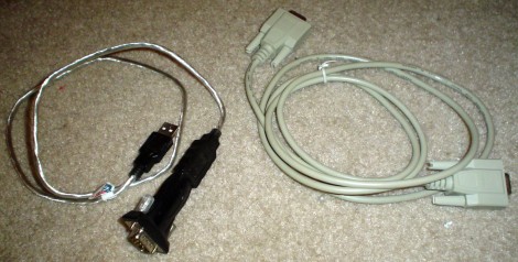 USB to RS232 Adaptor, and Serial Cable