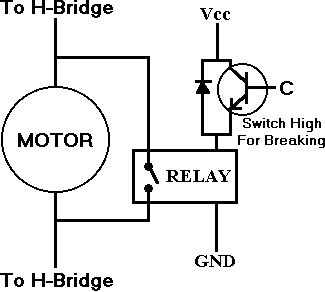 DC Electronic Breaking with MOSFET and Relay