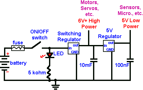 Robot Power Regulation Circuit