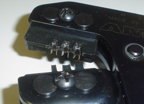 close-up of crimpers