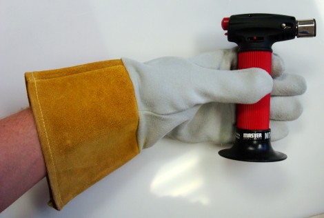 Brazing gloves and torch